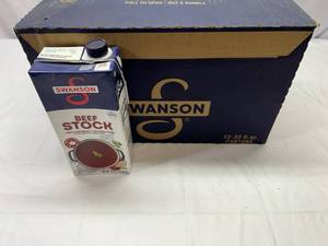 12x 32oz cartons Swanson Beef Stock  112023