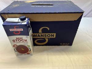 12x 32oz cartons Swanson Beef Stock  112023