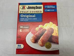 L. 36 Count Package Jimmy Dean Fully Cooked Pork Sausage Links Best Date 92023