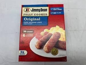L. 36 Count Package Jimmy Dean Fully Cooked Pork Sausage Links Best Date 92023