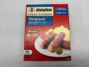 L. 36 Count Package Jimmy Dean Fully Cooked Pork Sausage Links Best Date 92023