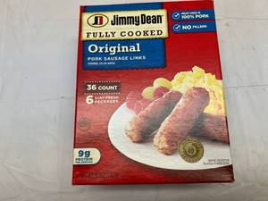 L. 36 Count Package Jimmy Dean Fully Cooked Pork Sausage Links Best Date 92023