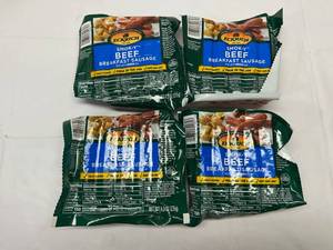 L. 4x 8.3oz  Ecrich Smok-y Beef Breakfast Sausage Links