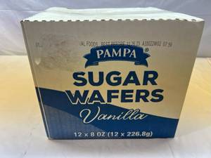 12x 8oz Pampa Sugar Wafers-Vanilla