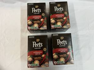 4x 10ct Peets Peppermint Mocha K-cups-82024