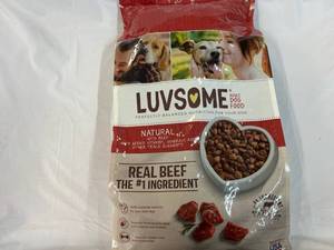 15.5lb Bag LuvSome Adult  Dog Food-BeefReal Beef the #1 Ingredient 15.5lb Bag LuvSome Adult  Dog Food-BeefReal Beef the #1 Ingredient
