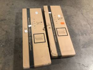 Lot of 2 HOMESTOCK Gray, 6-Drawer 41 in. H x 16 in. W x 19 in. D Wooden File Storage Cabinets for Home Vertical File Cabinet  Customer Returns See Pictures