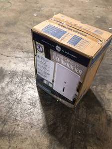 GE 35 pt. Dehumidifier with Smart Dry for Bedroom, Basement or Very Damp Rooms up to 3000 sq. ft. in White  Customer Returns See Pictures