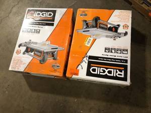 Lot of 2 RIDGID 6.5-Amp 7 in. Blade Corded Table Top Wet Tile Saw  Customer Returns See Pictures