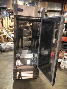 SABA 23.0 cu. ft. One Door Commercial Reach In Upright Freezer in Stainless Steel  Customer Returns See Pictures