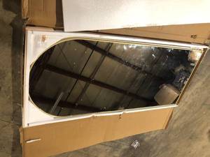 XRAMFY 70 in. H x 30 in. W Classic Arched Gold Aluminum Alloy Framed Full Length Mirror Standing Floor Mirror  Customer Returns See Pictures