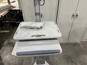 lot 96 image: Ergotron Standing Desk with Keyboard Tray and battery backup