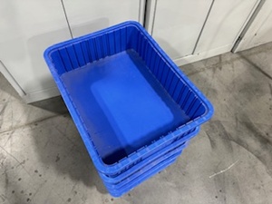 lot 47 image: Five Blue Storage Bins