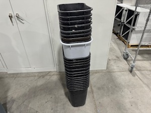 lot 55 image: Stack of Office Trash Cans, quantity 24