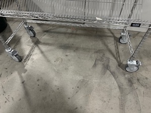 lot 58 image: Uline Rolling Cart with Angled Shelves