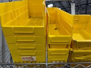 lot 62 image: Yellow Parts Trays (Quantity 12, various sizes)
