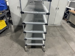 lot 102 image: Six Tier Rolling Cart with Four Swivel Wheels