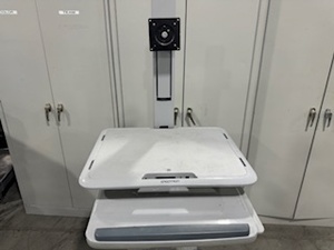 lot 109 image: Ergotron Standing Desk with Keyboard Tray