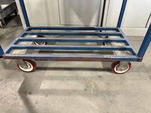 lot 114 image: Blue Metal Utility Cart