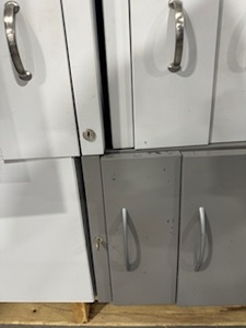 lot 115 image: Nine Two Drawer and One Three Drawer Rolling Under Desk File Cabinets