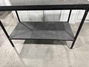 lot 88 image: Two Tier Black Shelf