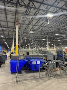 lot 2 image: 12 Step 1 person Rolling Ladder, 59 degree, 450 Lbs max load.
