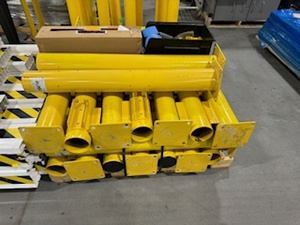 lot 3 image: Guard Rite Light Duty Barrier System, Includes 25 Posts and Safety Guard Rails
