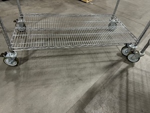 lot 6 image: Uline Baker Racks with Wheels