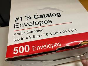 lot 138 image: Small Catalog Envelopes