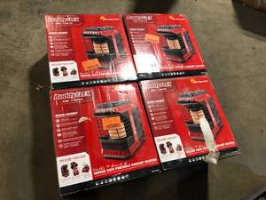 Lot of 4 Mr. Heater Buddy FLEX 11,000 BTU Radiant Propane Space Heater  Customer Returns See Pictures
