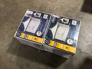 Lot of 2 Architectural Mailboxes Hamilton Premium, White, Large, Locking, Aluminum, Post Mount Mailbox Customer Returns See Pictures