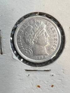 lot 10 image: 1898 US BARBER DIME