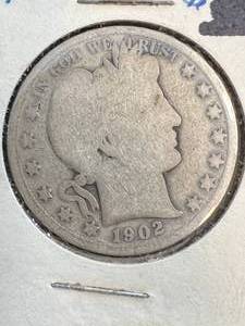 lot 21 image: 1902-O US BARBER HALF DOLLAR