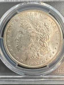 lot 39 image: 1904-O US MORGAN SILVER DOLLAR PCGS MS62