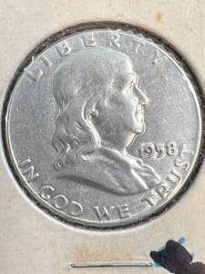 lot 41 image: 1958 US FRANKLIN HALF DOLLAR