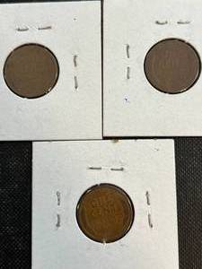 lot 46 image: 3 US WHEAT CENTS 1910 1917 1918
