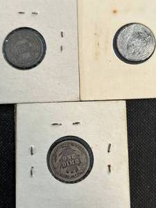lot 55 image: 3 US BARBER DIMES 1900 1900-O 1913