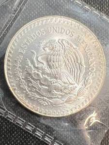 lot 60 image: 1 TROY OZ .999 FINE SILVER 1983 MEXICO PLATA PURA