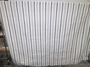 QueenKing Cotton Grey and White Striped Comforter