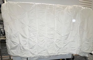 Queen Pleated White Comforter