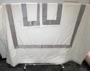 King Comforter with Grey Metallic Accent and 2 Shams
