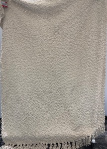 Nubbly Cotton Beige Throw