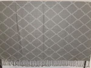 Soft Nicole Miller Home Grey-Patterned Throw