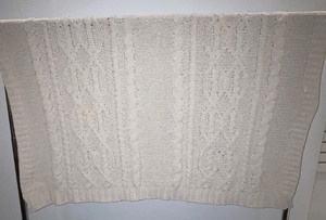 Grey Crochet Weave Throw