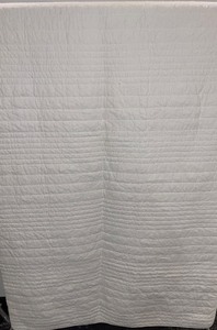 King Quilted White Cotton Bedspread