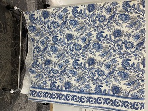 Queen Martha Stewart Blue and White Floral Bedspread