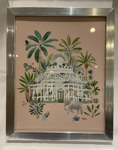 Art Print wElephant and Palms