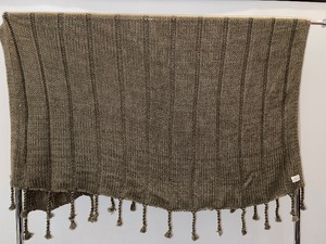 Dark Brown Fringed Throw