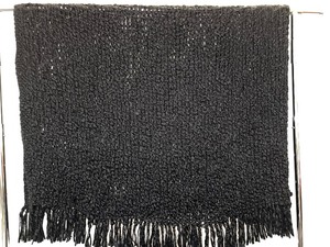 Black Fringed Throw