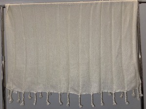 White Cotton Fringed Throw